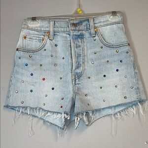 Levi's jean shorts w/jewels